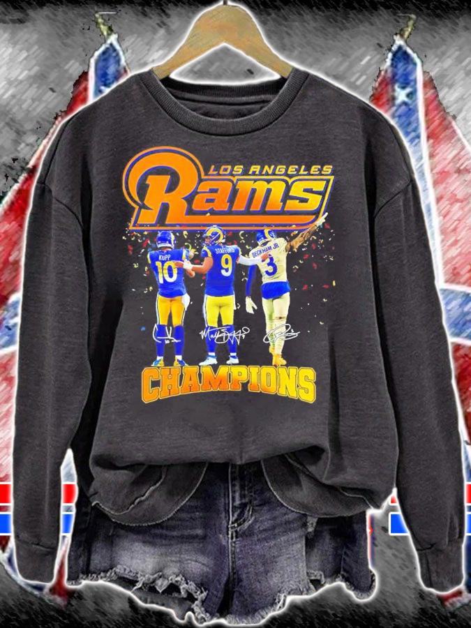 Los Angeles Rams Champions Cooper Kupp Vs Matthew Stafford And Odell Beckham Jr. Signatures Shirt