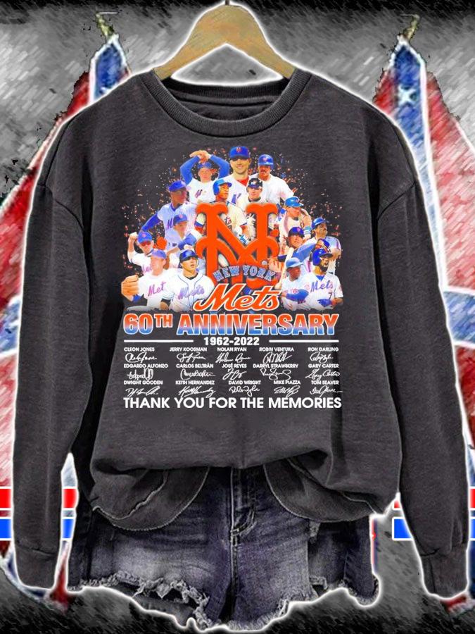 New York Mets 60th Anniversary 1962-2022 Signatures Thank You For The Memories Shirt