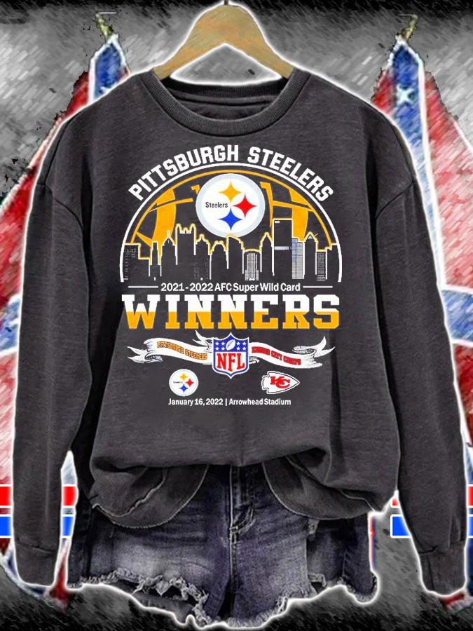 Pittsburgh Steelers 2021 2022 AFC Super Wild Card winners Pittsburgh Steelers vs Kansas City Chiefs shirt sweatshirt