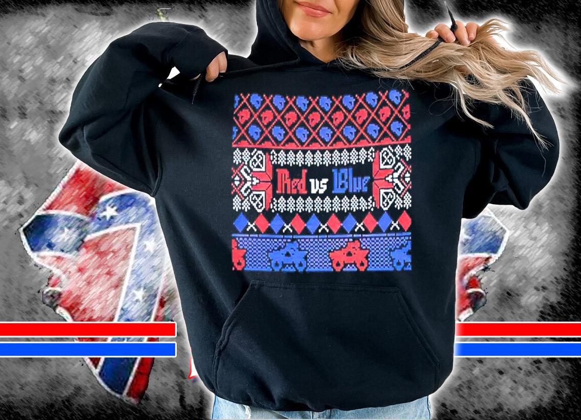 Red Vs. Blue Holiday Fair Isle Ugly Christmas Shirt