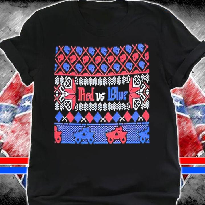 Red Vs. Blue Holiday Fair Isle Ugly Christmas Shirt