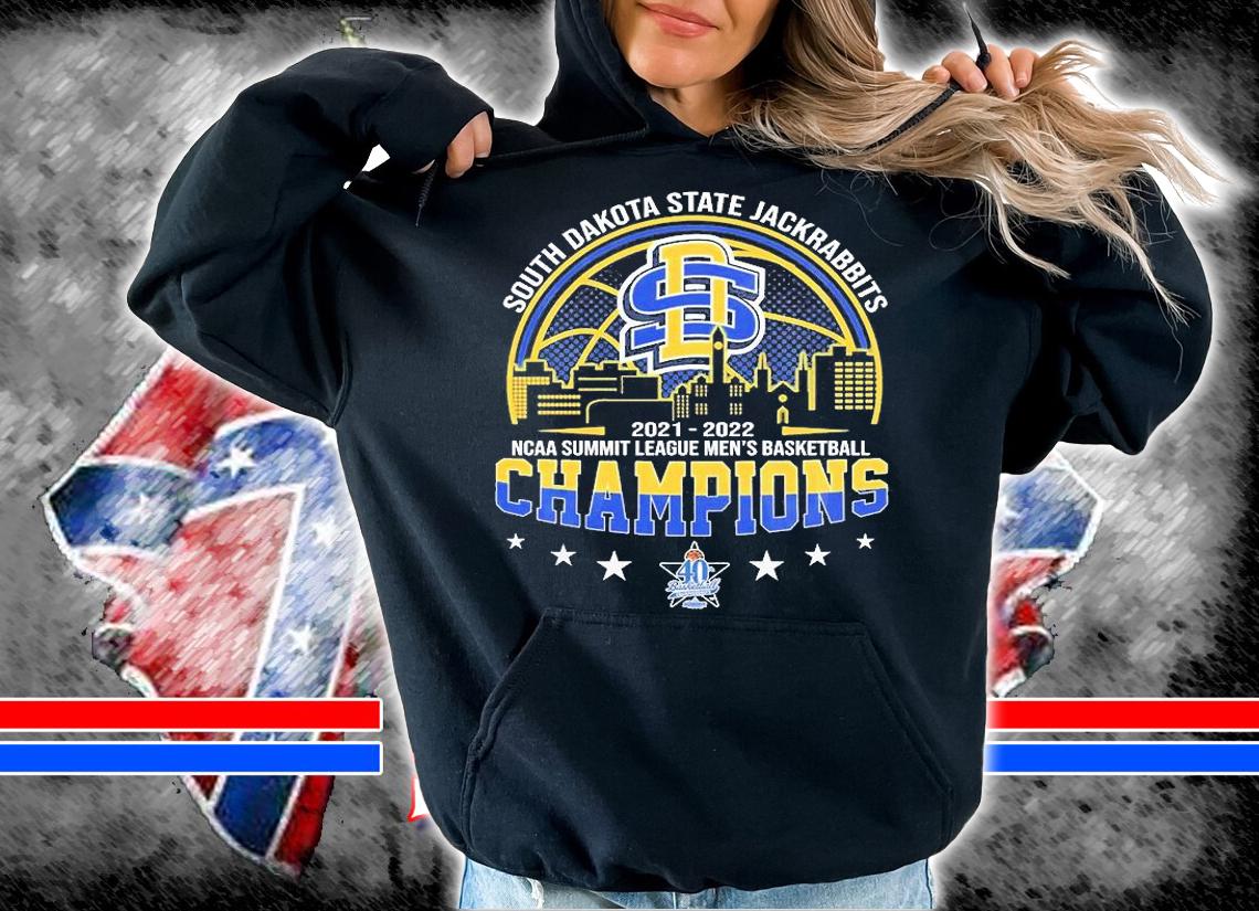 South Dakota State 2021 2022 NCAA Summit League Men's Basketball Champions T-Shirt hoodie