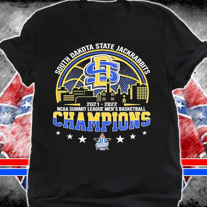 South Dakota State 2021 2022 NCAA Summit League Men's Basketball Champions T-Shirt shirt