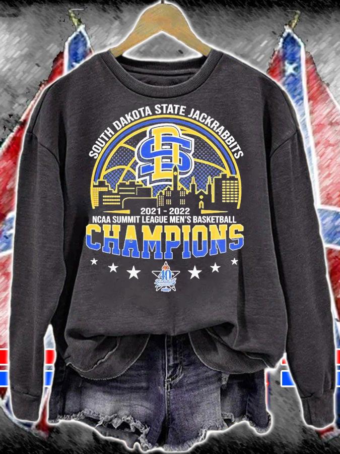 South Dakota State 2021 2022 NCAA Summit League Men's Basketball Champions T-Shirt sweatshirt