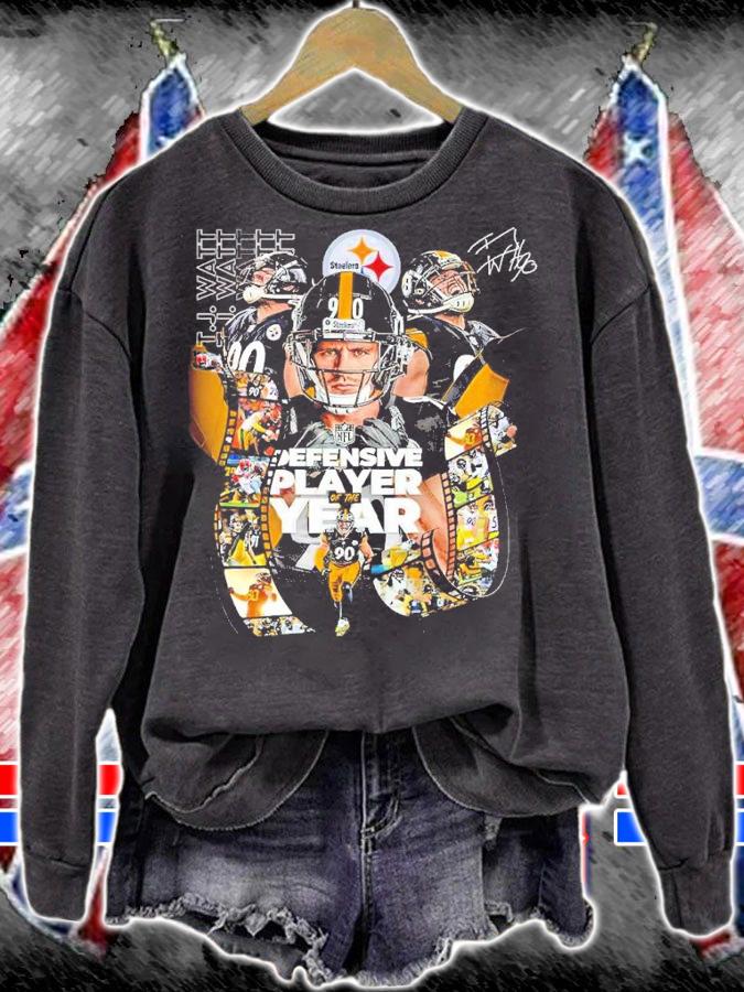T.J. Watt Pittsburgh Steelers Defensive Player Years Signatures Shirt sweatshirt