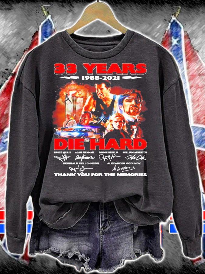 33 years 1988-2021 Die Hard signature shirt sweatshirt