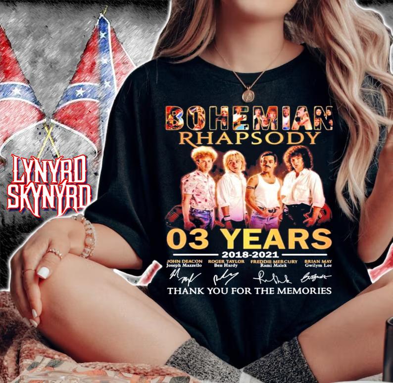 Bohemian Rhapsody 03 years 2018-2021 signatures shirt woman shirt