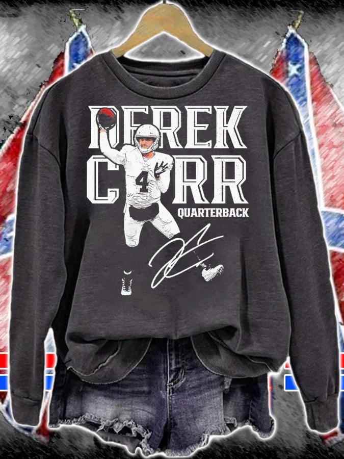 Derek Carr Emboss Las Vegas Football Shirt sweatshirt
