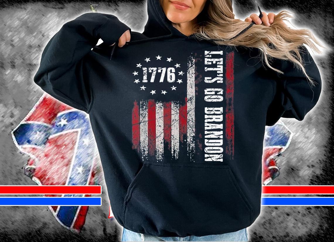Let's Go Brandon USA Flag 1776 Vintage T-Shirt hoodie