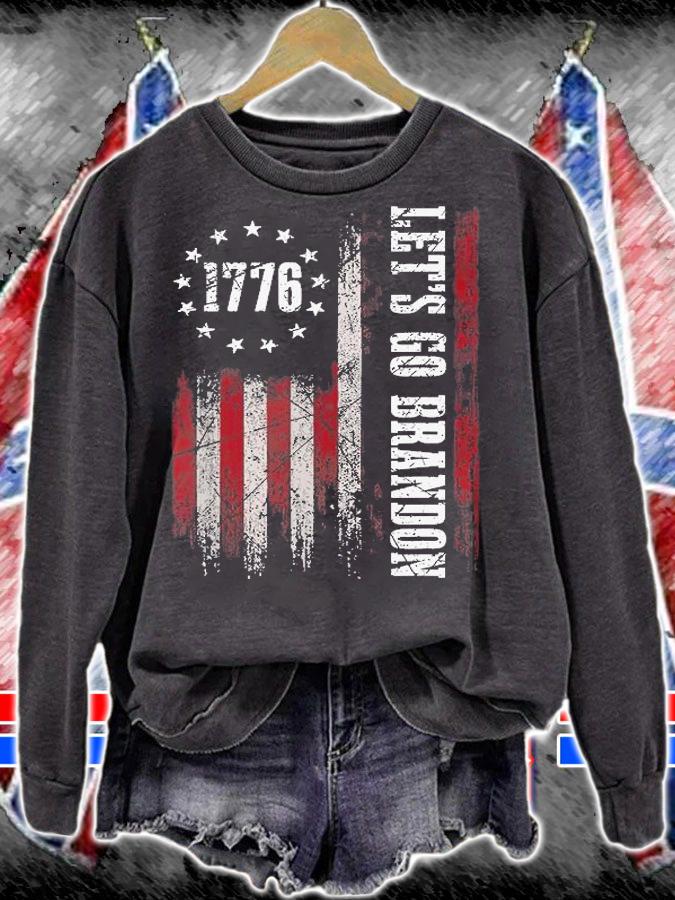 Let's Go Brandon USA Flag 1776 Vintage T-Shirt sweatshirt