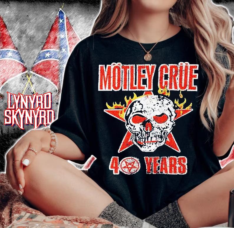 Motley Crue 40 years T-shirt woman shirt
