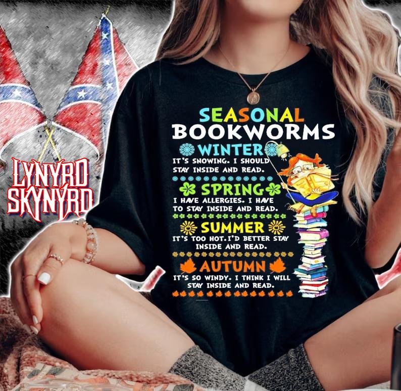 Seasonal bookworms winter summer autumn shirt