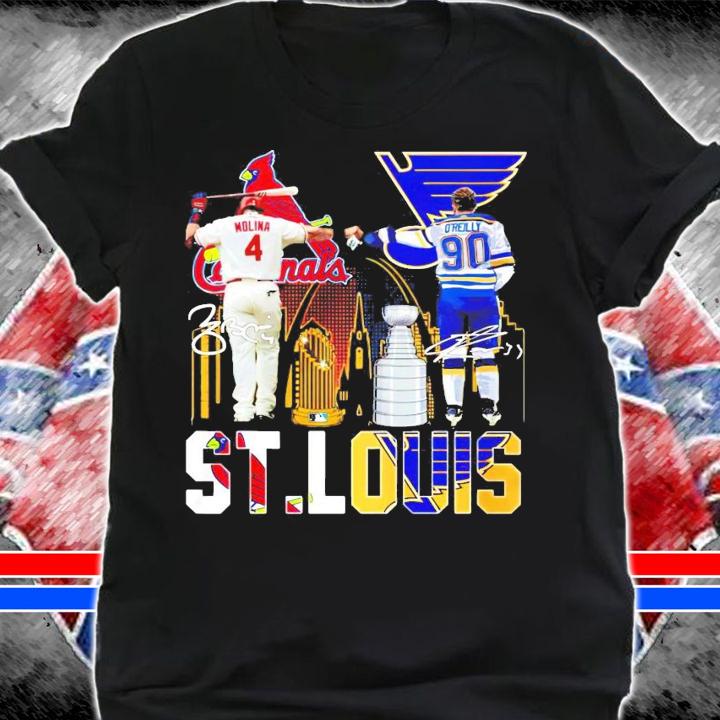 St Louis Yadier Molina vs Ryan O'Reilly signature t-shirt