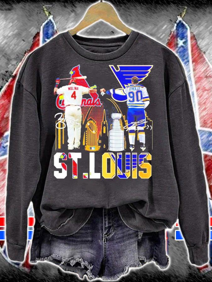 St Louis Yadier Molina vs Ryan O'Reilly signature t-shirt