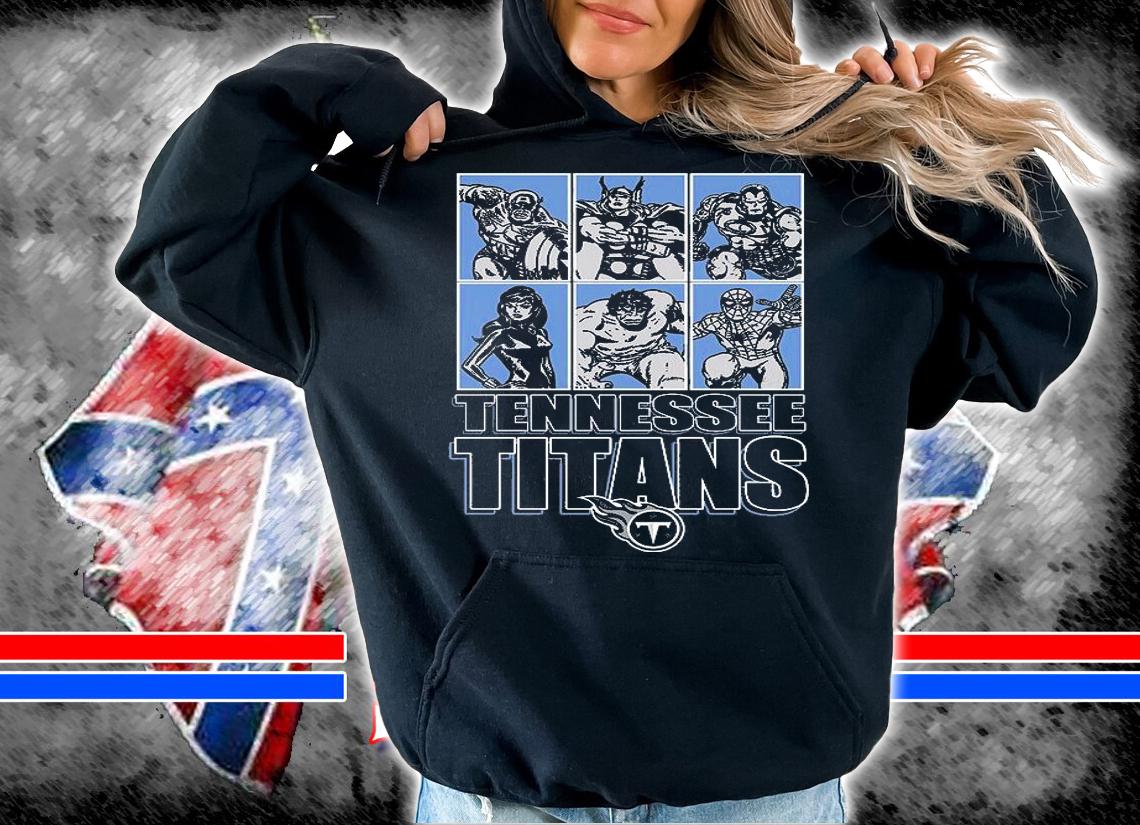 Tennessee Titans Disney Marvel Avengers Line-Up shirt