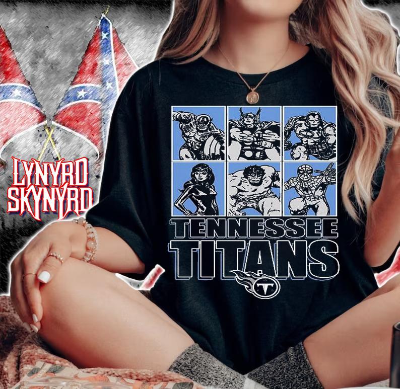 Tennessee Titans Disney Marvel Avengers Line-Up shirt