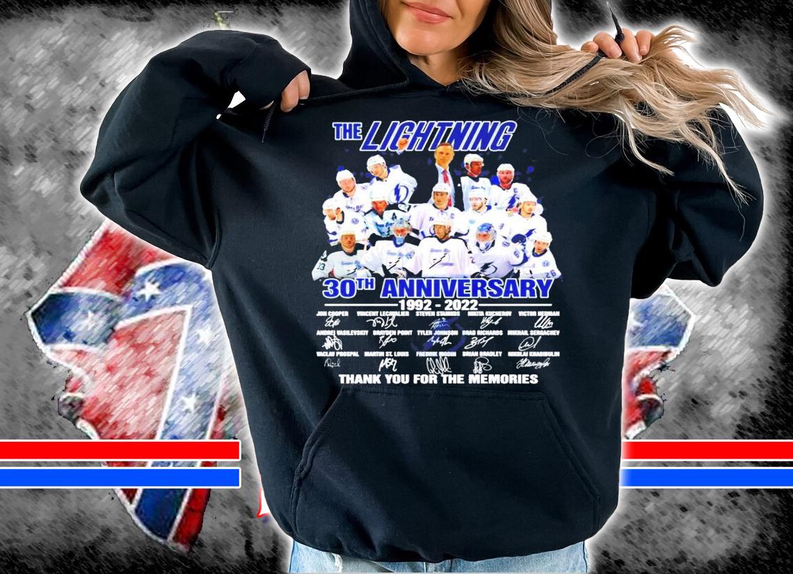 The Lightning 30th anniversary 1992-2022 signatures shirt hoodie