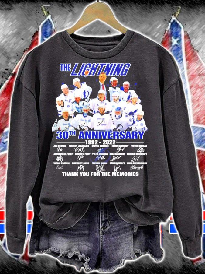 The Lightning 30th anniversary 1992-2022 signatures shirt sweatshirt