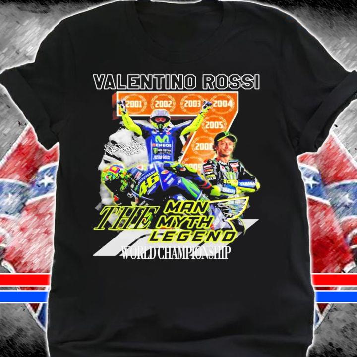 Valentino Rossi the man myth legend world champion signature shirt