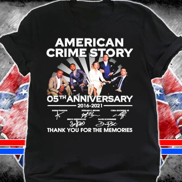 American Crime Story 05th anniversary 2016-2021 signatures shirt