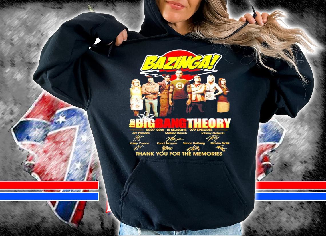 Bazinga The Big Bang Theory 2007-2021 12 seasons 279 episodes signature shirt
