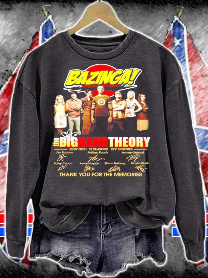 Bazinga The Big Bang Theory 2007-2021 12 seasons 279 episodes signature shirt