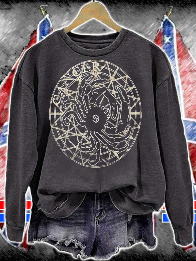 Cancer Sign Antique Zodiac Astrology Symbol Pullover shirt