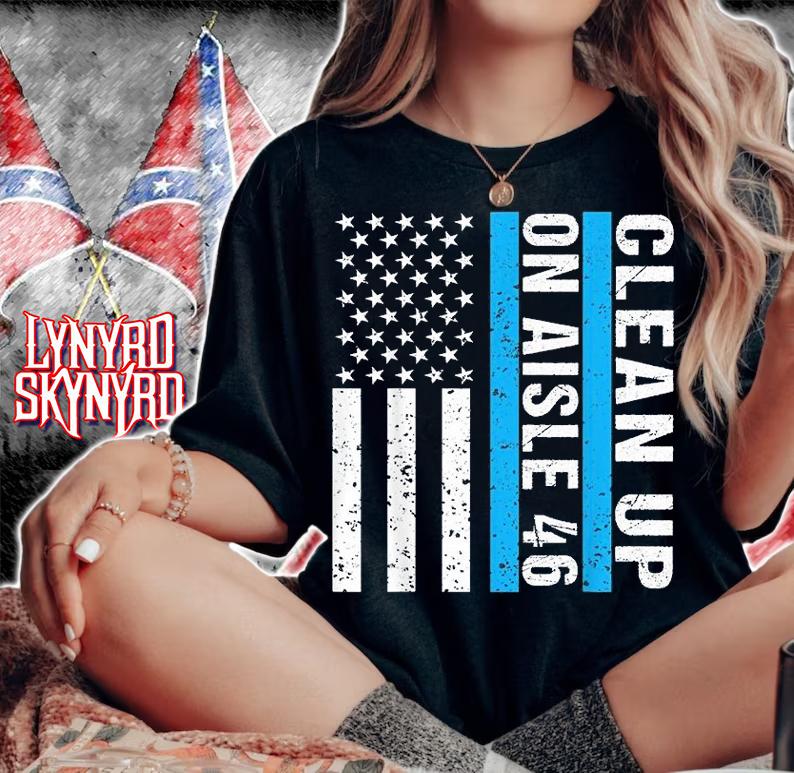 Clean Up On Aisle 46 Impeach Biden 46 T-Shirt woman shirt