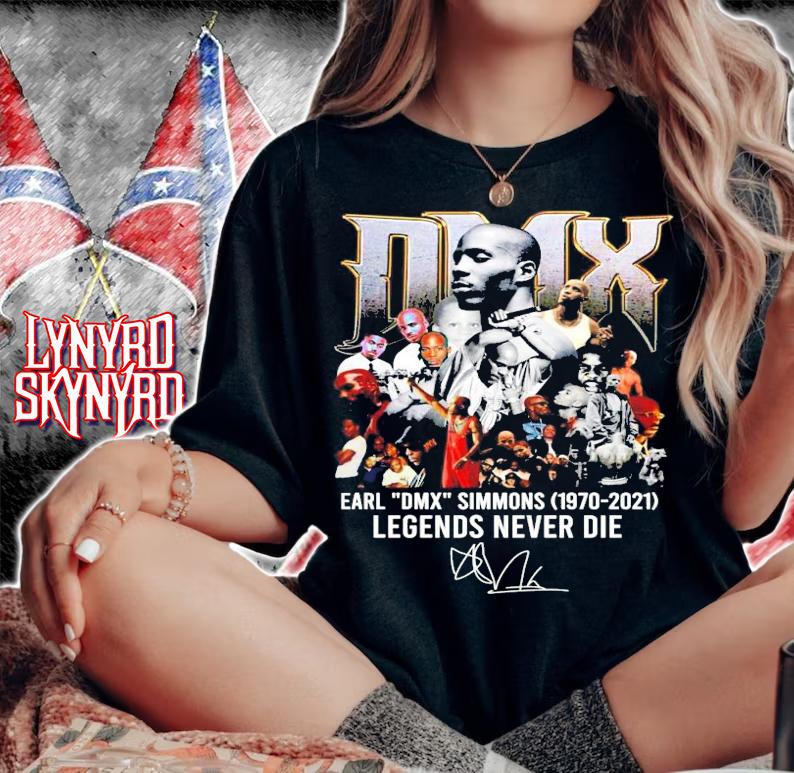 DMX earl simmons 1970-2021 legends never die signature shirt