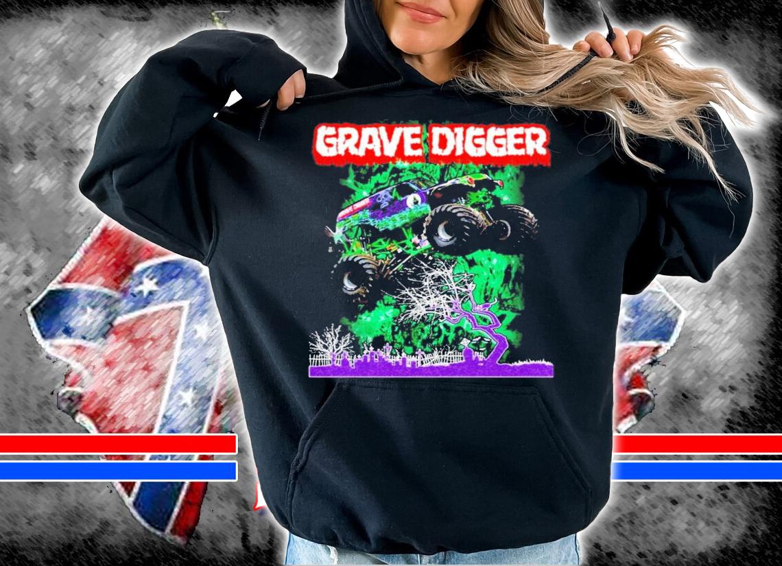 Grave Digger Monster Truck Monster Jam Graveyard Shirt