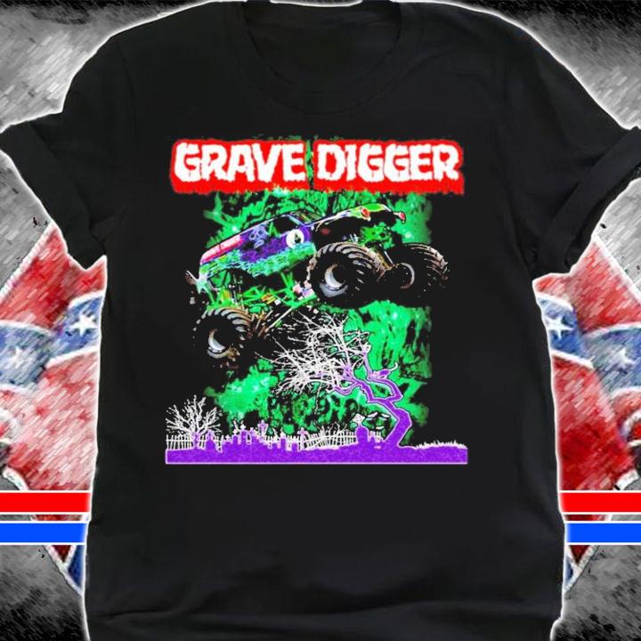 Grave Digger Monster Truck Monster Jam Graveyard Shirt