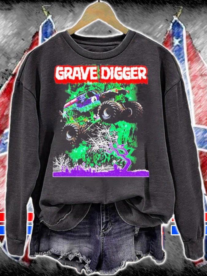Grave Digger Monster Truck Monster Jam Graveyard Shirt
