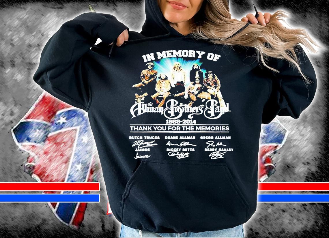 In memory of Human Brothers Band 1969-2014 thank You for the memories signatures T-shirt hoodie