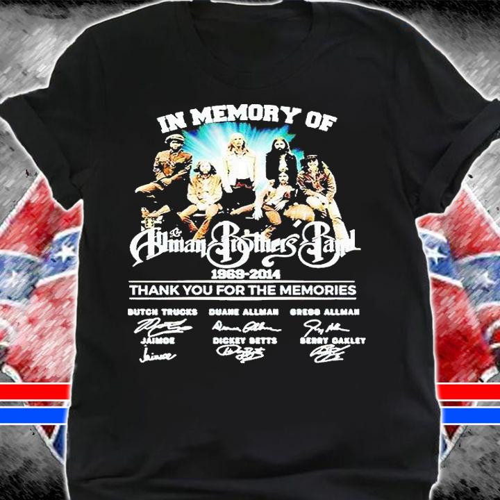 In memory of Human Brothers Band 1969-2014 thank You for the memories signatures T-shirt shirt