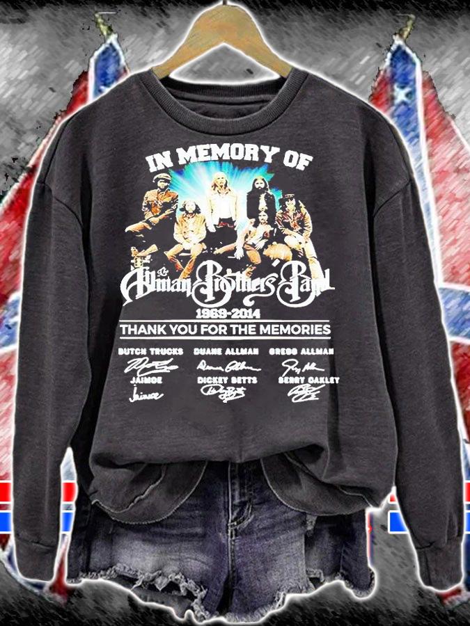 In memory of Human Brothers Band 1969-2014 thank You for the memories signatures T-shirt sweatshirt