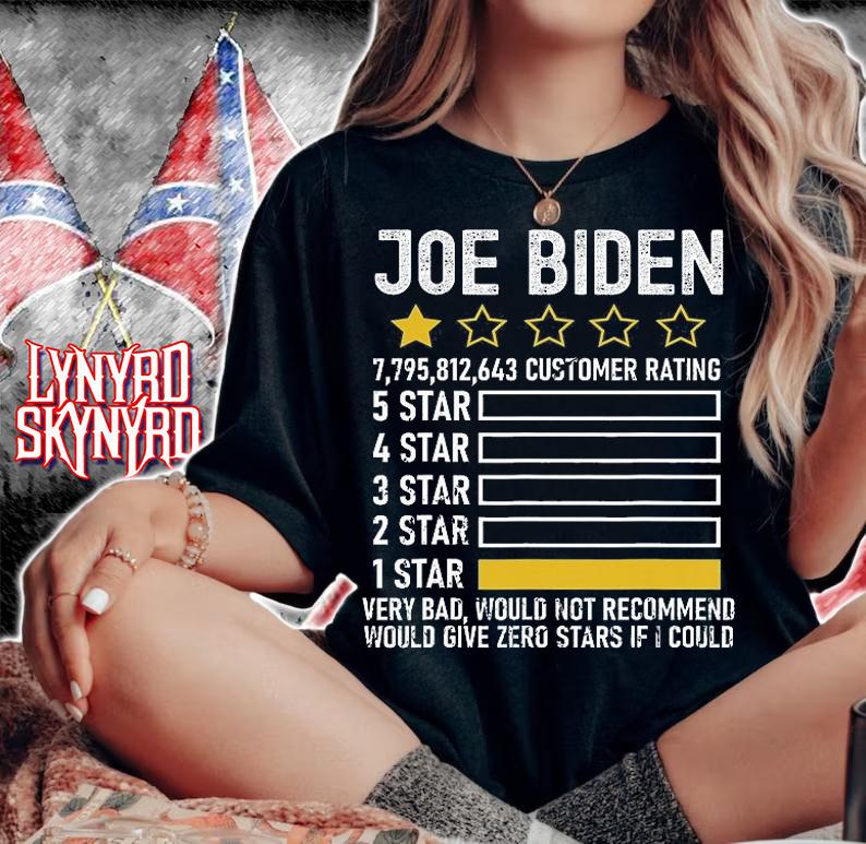 Joe Biden 1 Star Very Bad Would Not Recommend 0 Stars Funny T-Shirt woman shirt