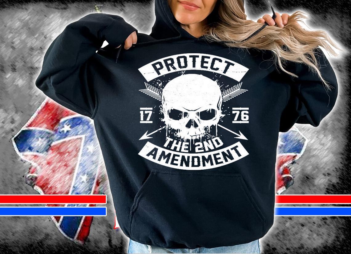 Protect The 2nd Amendment 1776 Arrow Skull T-Shirt