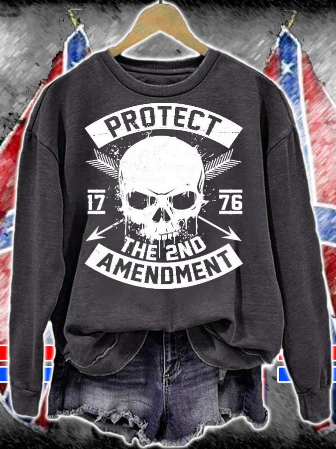Protect The 2nd Amendment 1776 Arrow Skull T-Shirt