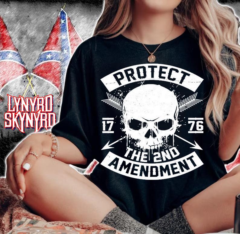 Protect The 2nd Amendment 1776 Arrow Skull T-Shirt