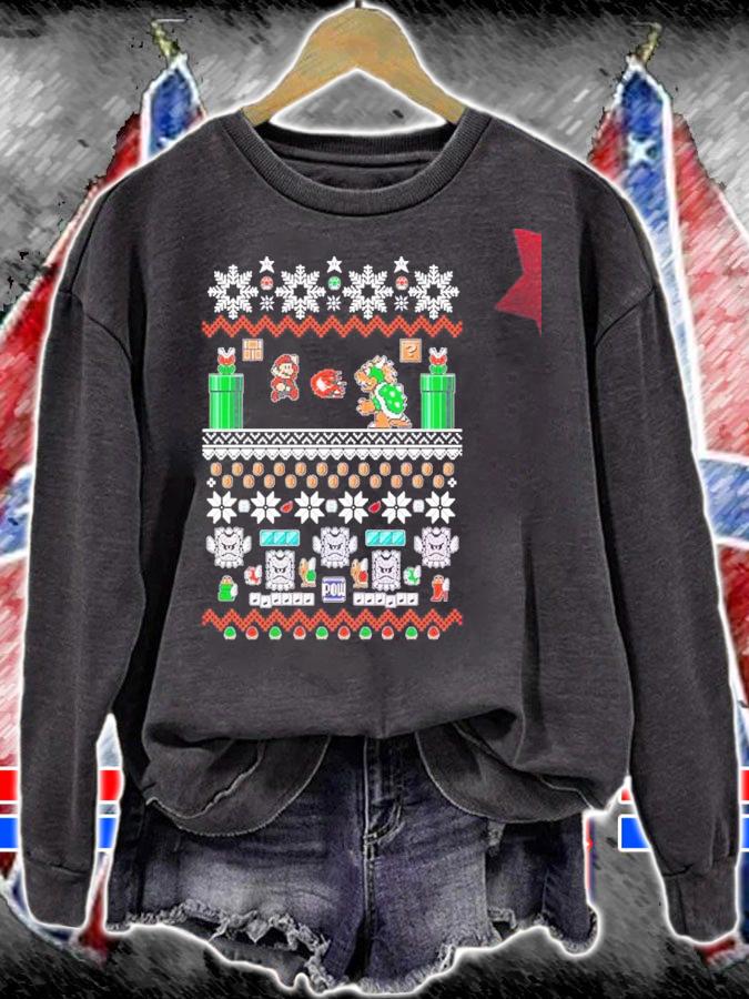 Super Mario Bros ugly Christmas shirt, sweater