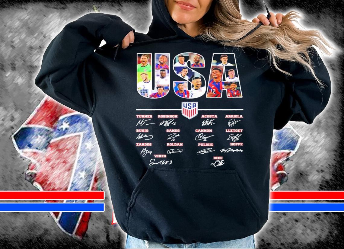 USA Concacaf Gold Cup Champions signatures t-shirt hoodie