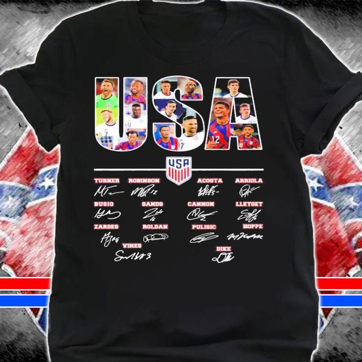 USA Concacaf Gold Cup Champions signatures t-shirt shirt