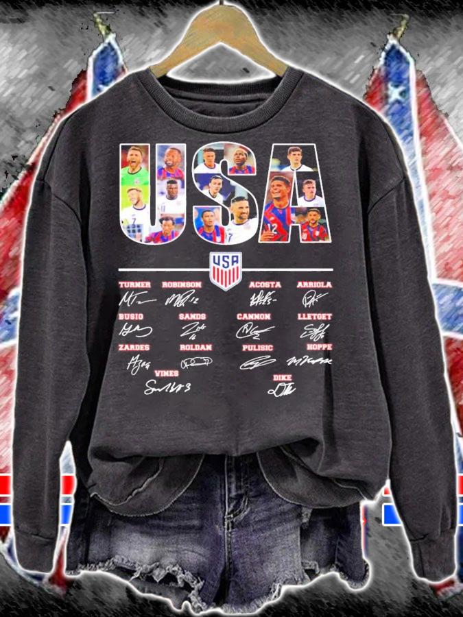 USA Concacaf Gold Cup Champions signatures t-shirt sweatshirt