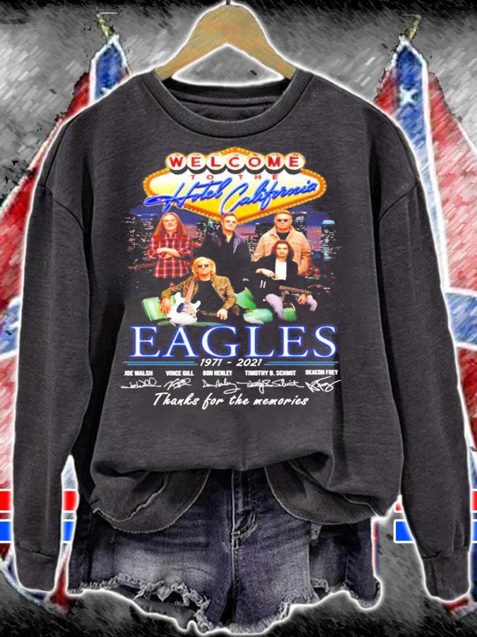 Welcome to the Hotel California Eagles 1971-2021 signatures shirt sweatshirt