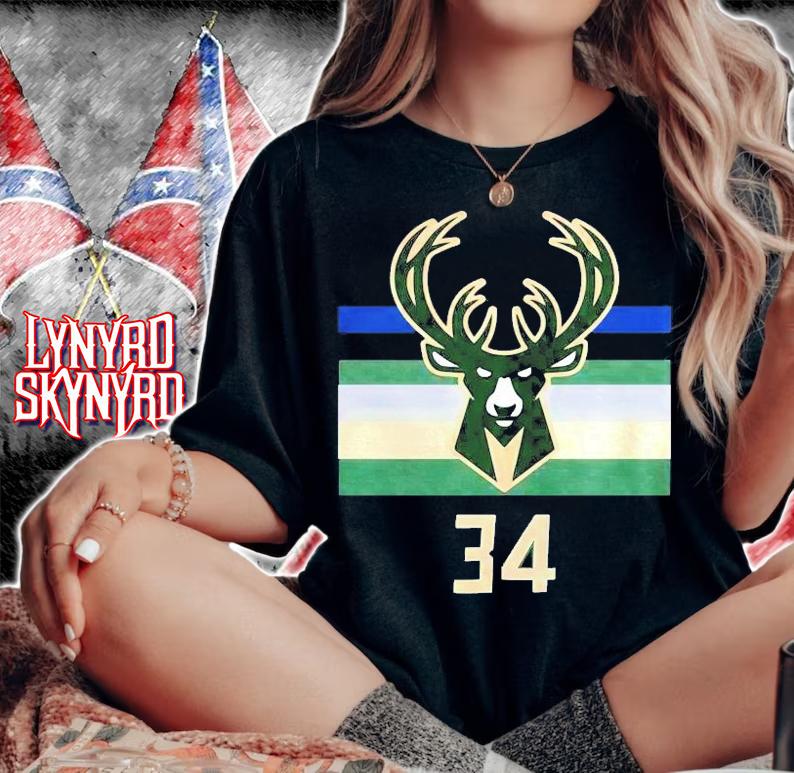 34 Giannis Antetokounmpo Milwaukee Bucks shirt