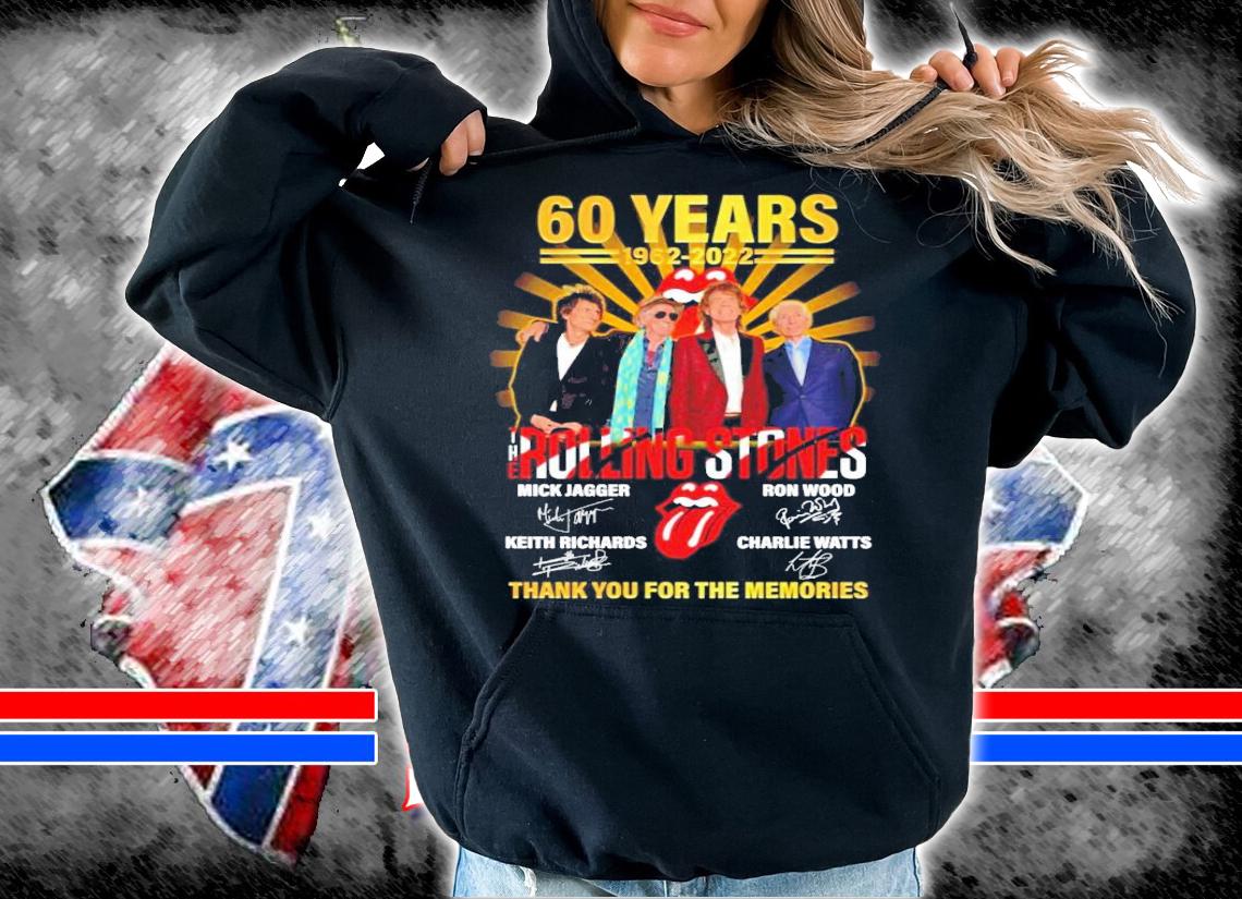60 years 1962-2022 The Rolling Stones signatures t-shirt hoodie