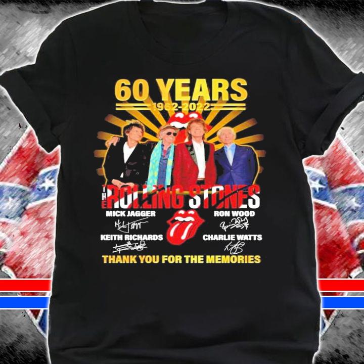 60 years 1962-2022 The Rolling Stones signatures t-shirt shirt