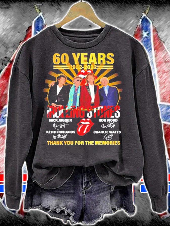 60 years 1962-2022 The Rolling Stones signatures t-shirt sweatshirt