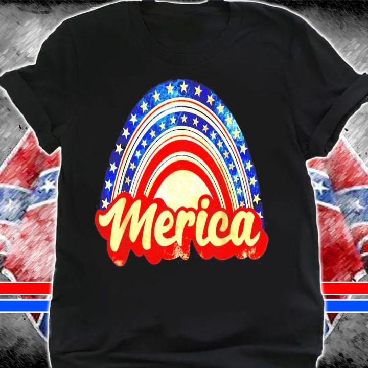 Fourth of July Merica rainbow shirt shirt