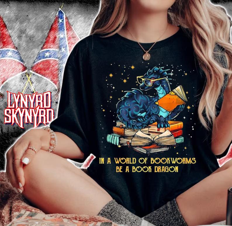 In A World Of Bookworms Be A Book Dragon Shirt woman shirt